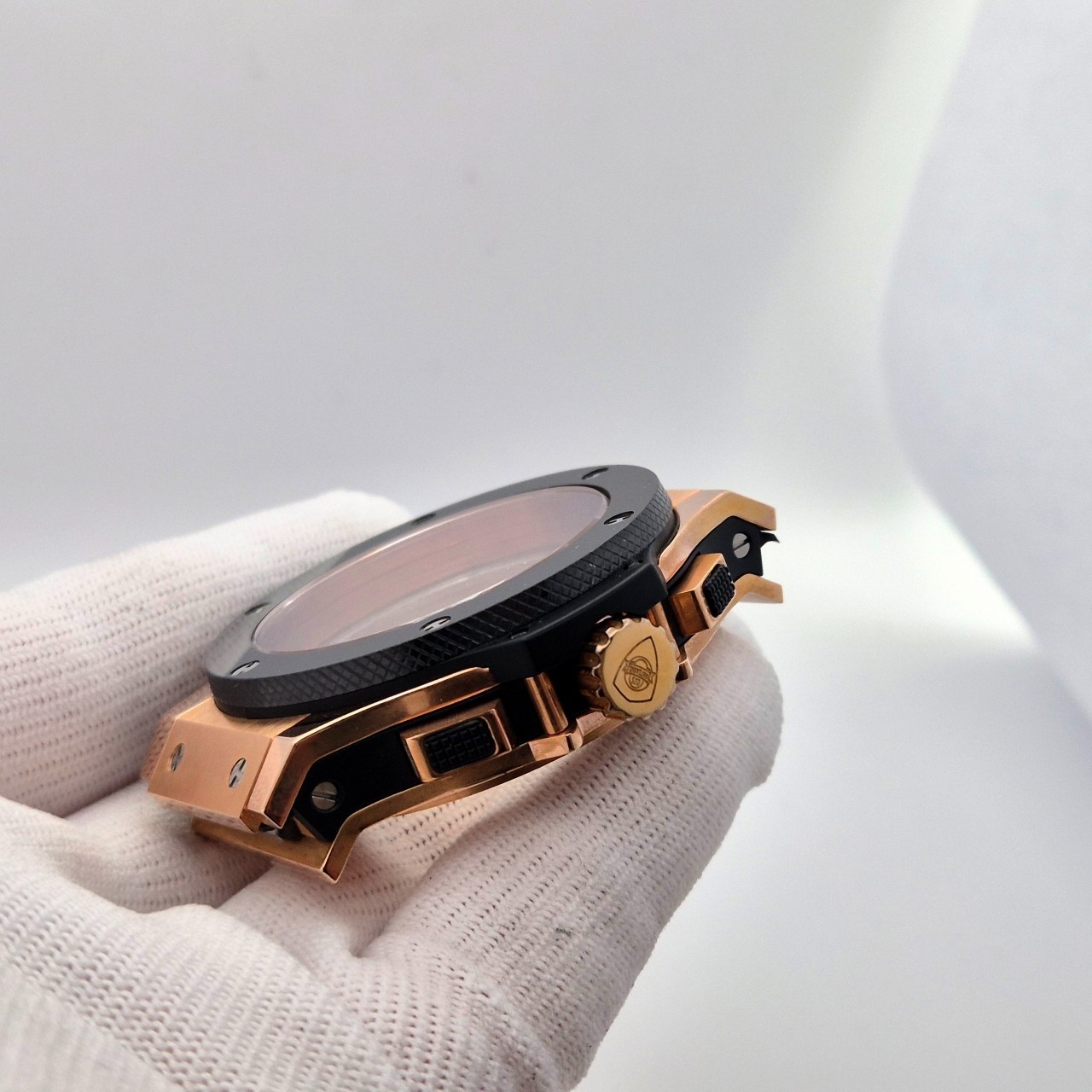 7750 Chronograph watch case 43mm rosegold pvd