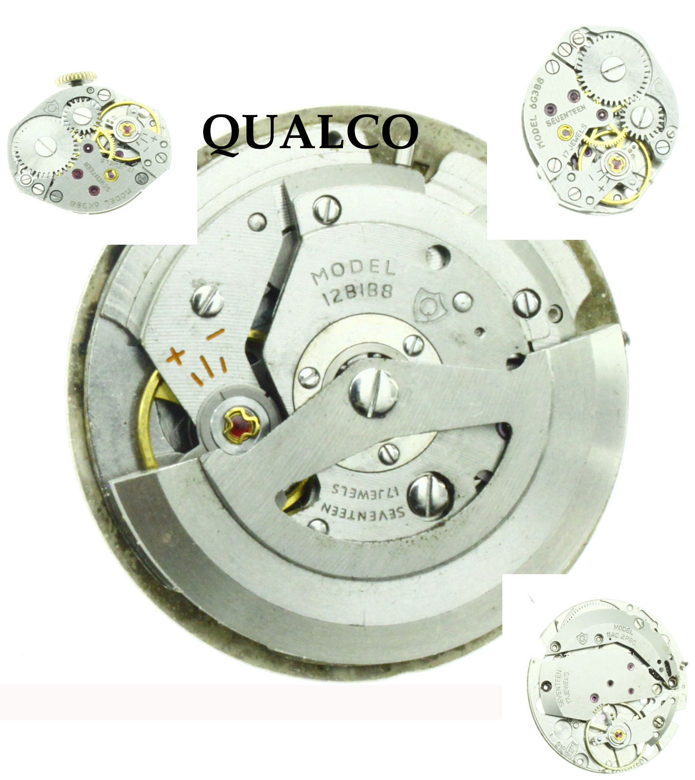 Qualco QUA Rare Used Vintage Swiss Watch Movement For Parts Repair Varieties