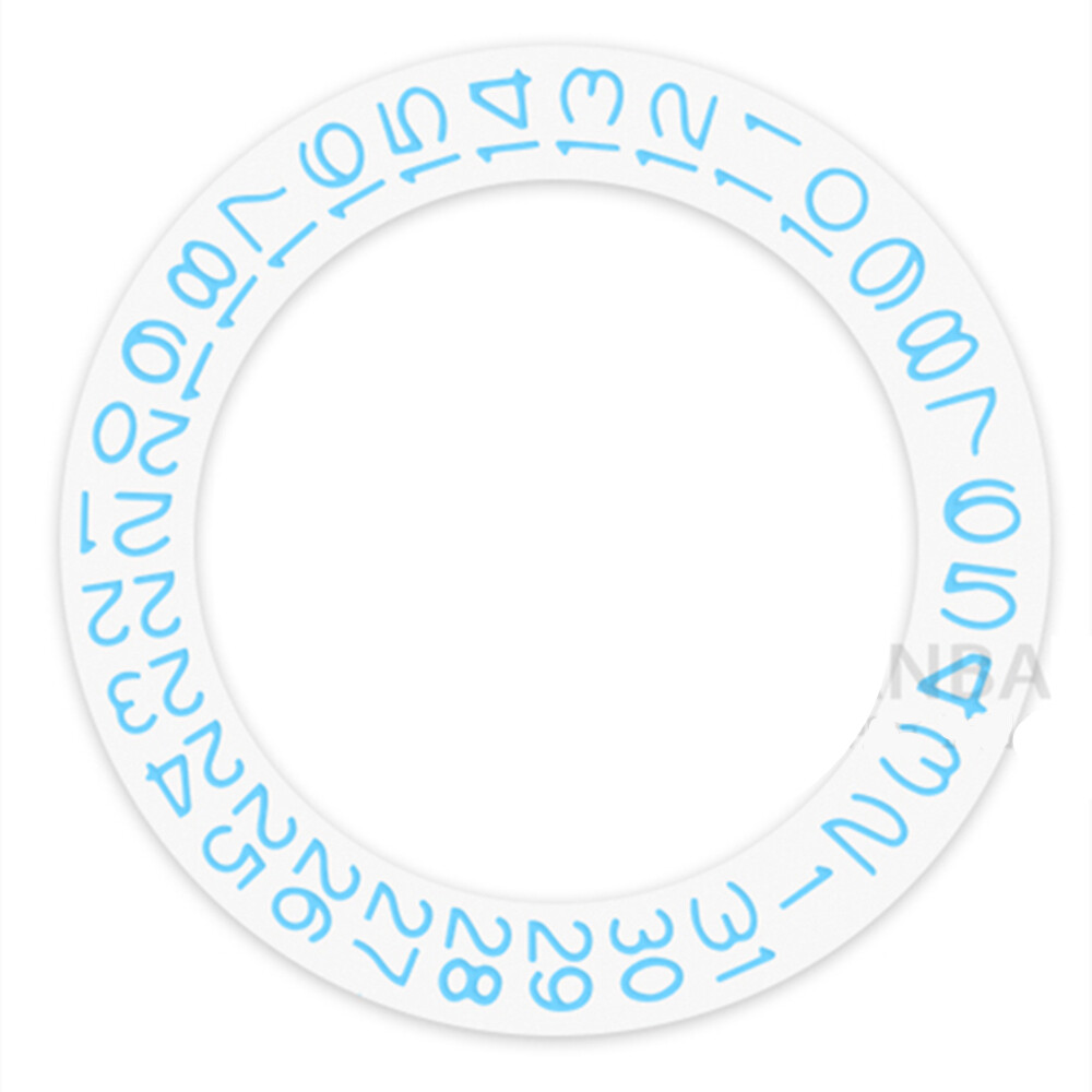 White Background Sky Blue Character Disk Date Wheel for NH35 NH36