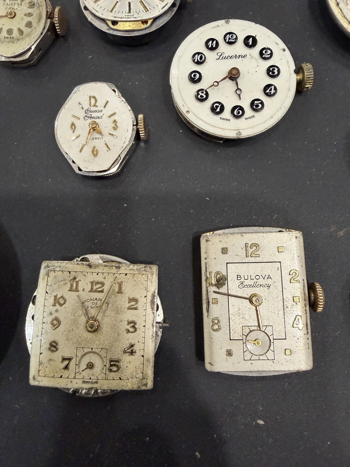 Watch Lot Movements Dials Parts Repair – Bulova Elgin Waltham Accutron