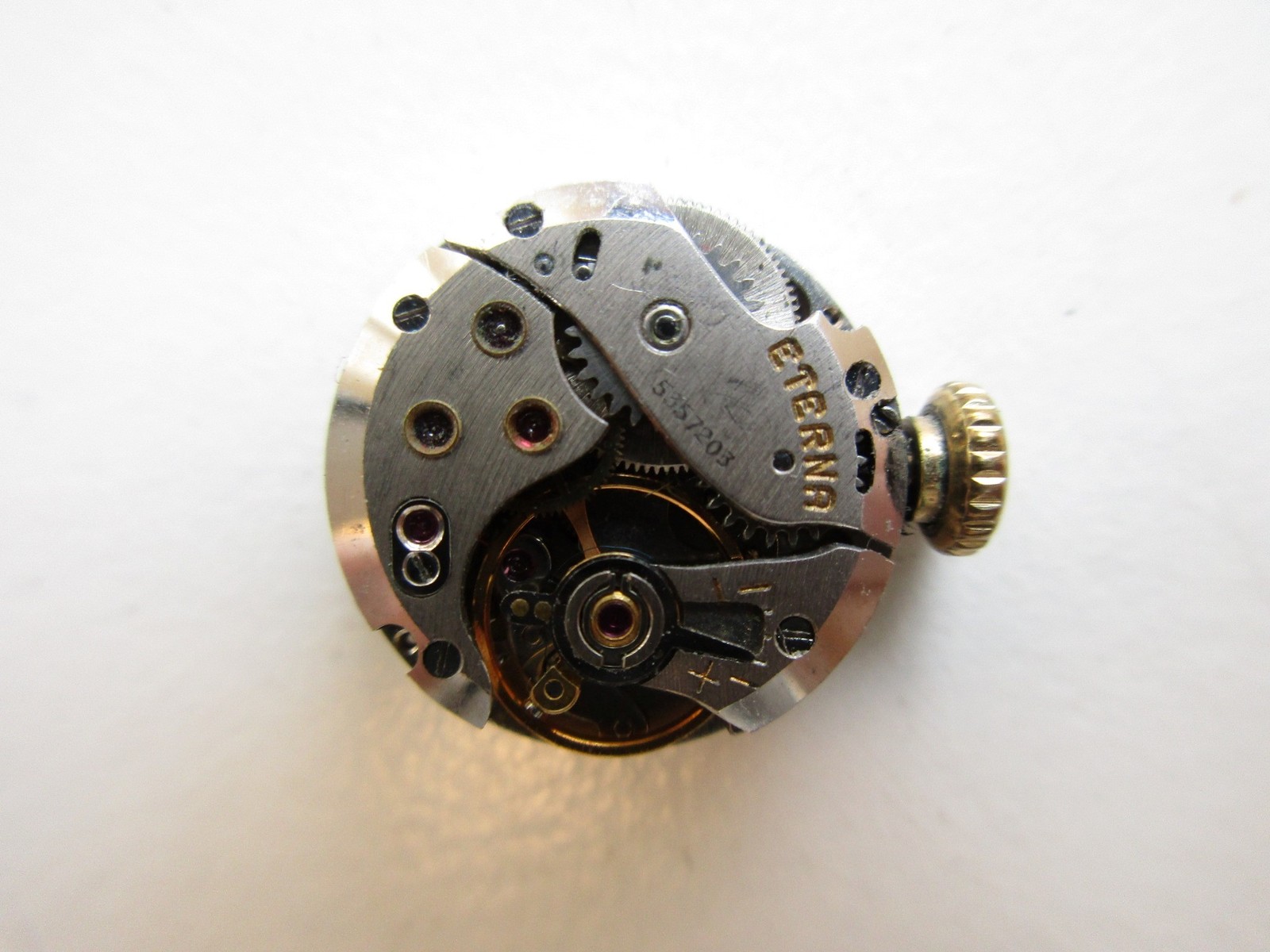 Eterna cal. 1418U Swiss watch movement & dial – running