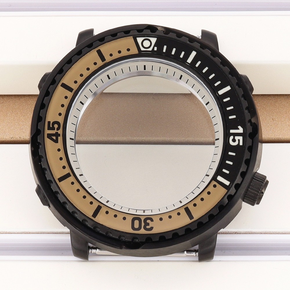 43.3mm Sapphire Steel Modify Tuna Baby Mod Watch Case Chapter Ring For NH35 NH38