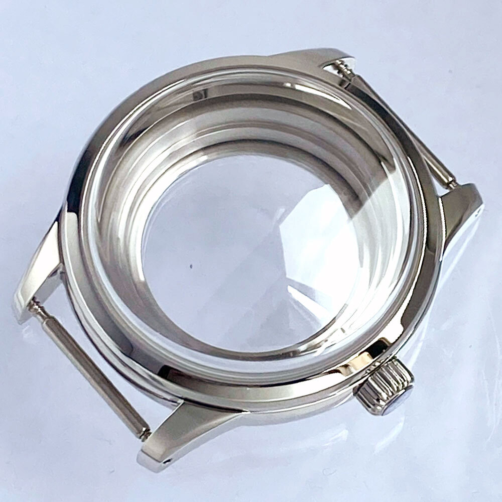 20BAR Dive Polished Watch Case Domed Sapphire 40mm Fit NH35A NH34 GMT Glass Back