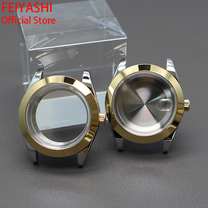 36mm/39mm Burnishing Watch housing 316L Stainless Steel Exhibition back For NH35