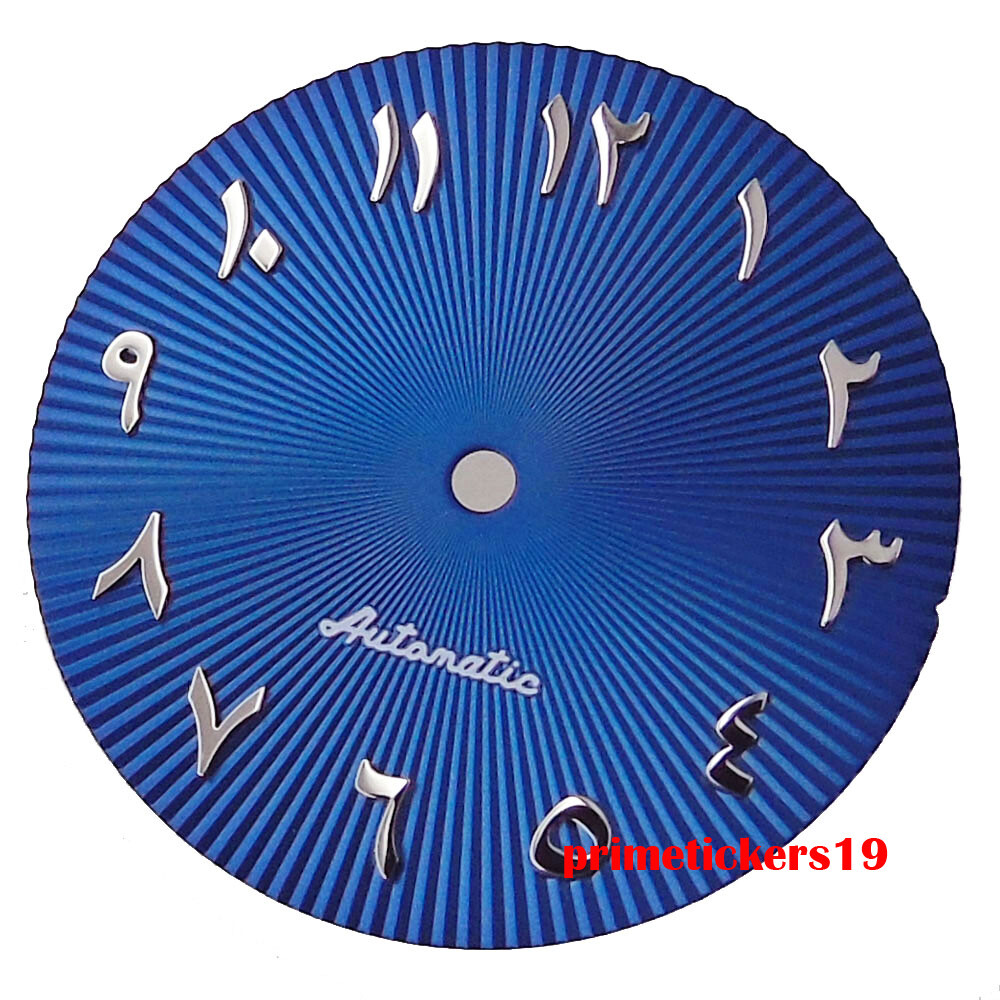 29mm Automatic Watch Dial Silver Hands Luminous Fit NH35 Miyota82 ETA2824 PT5000