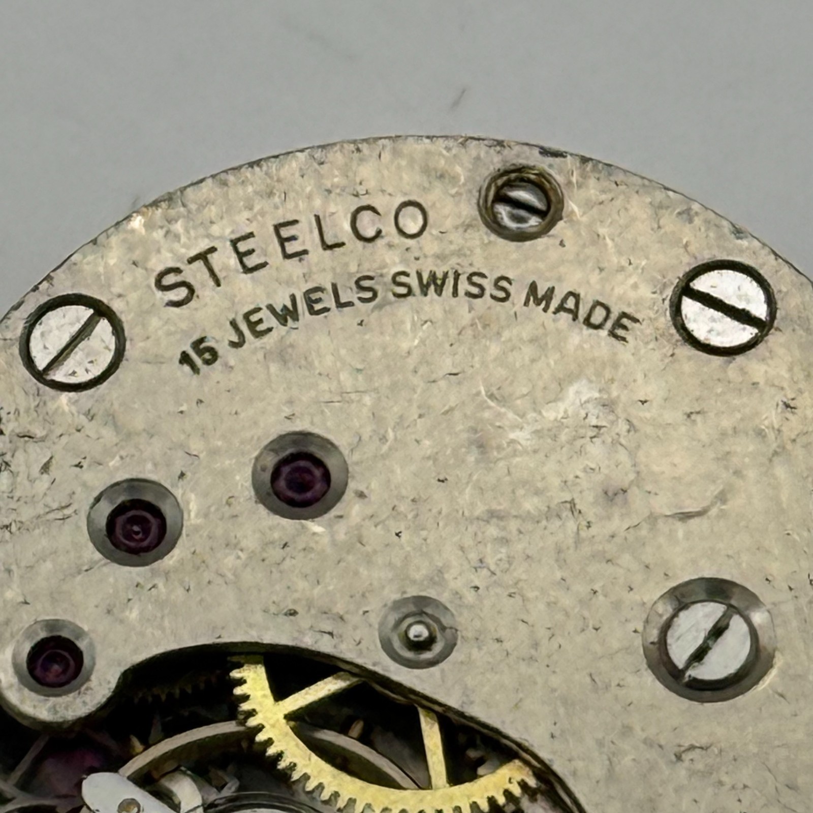 Arogno 125 Watch Movement Precista Steelco 15 Jewels Manual Wind Parts 23.7mm