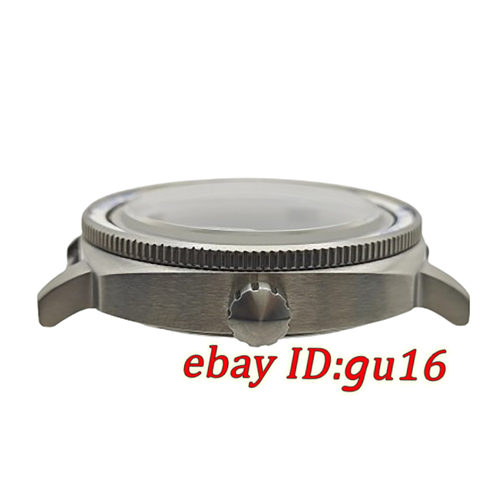 42mm Case Sapphire Glass Silver Frosted Watch Case fit NH35 NH36 movement