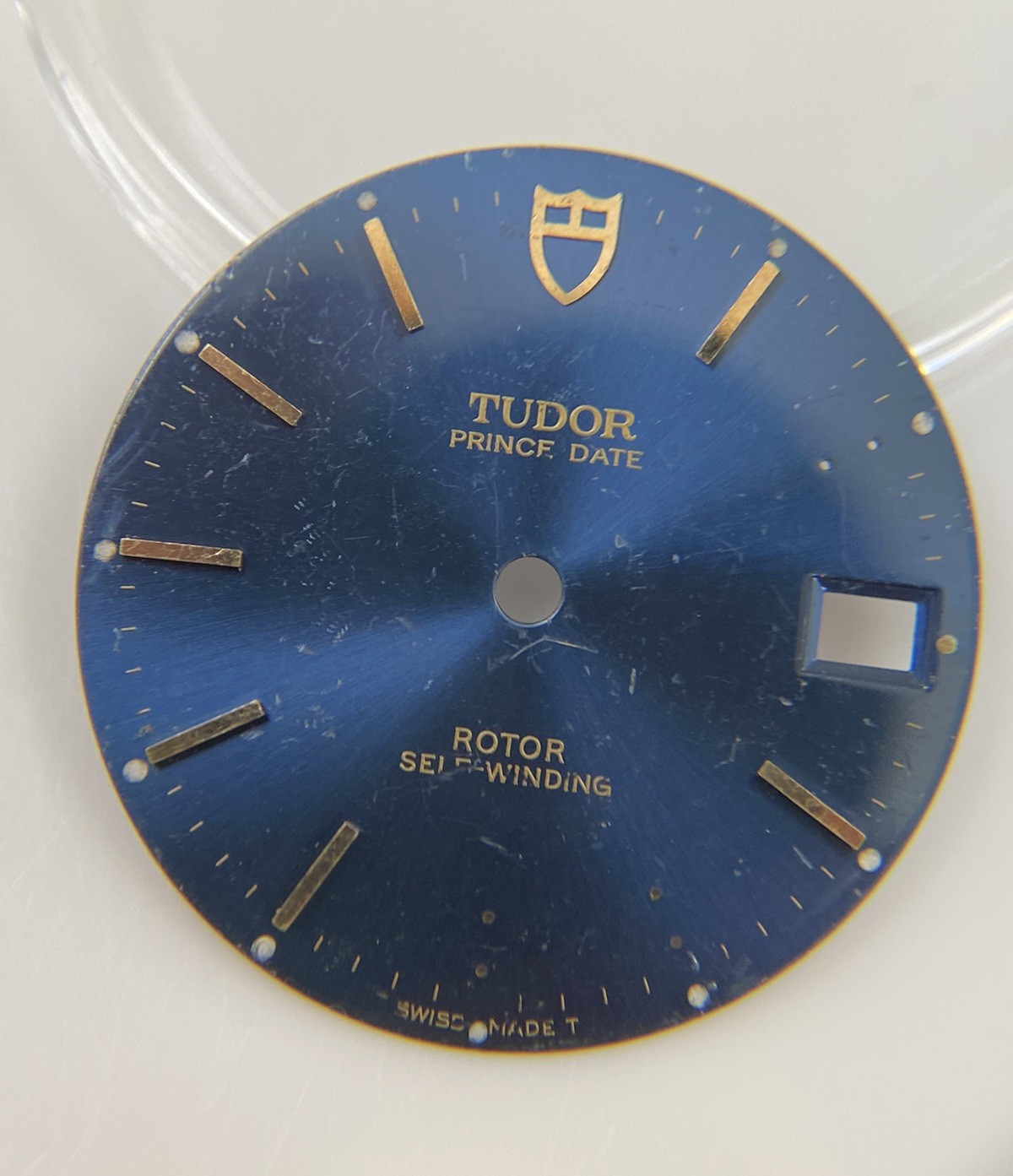 Genuine Tudor Prince Date Rotor 74000N Model Blue/Gold Cal. 2824-2 Dial