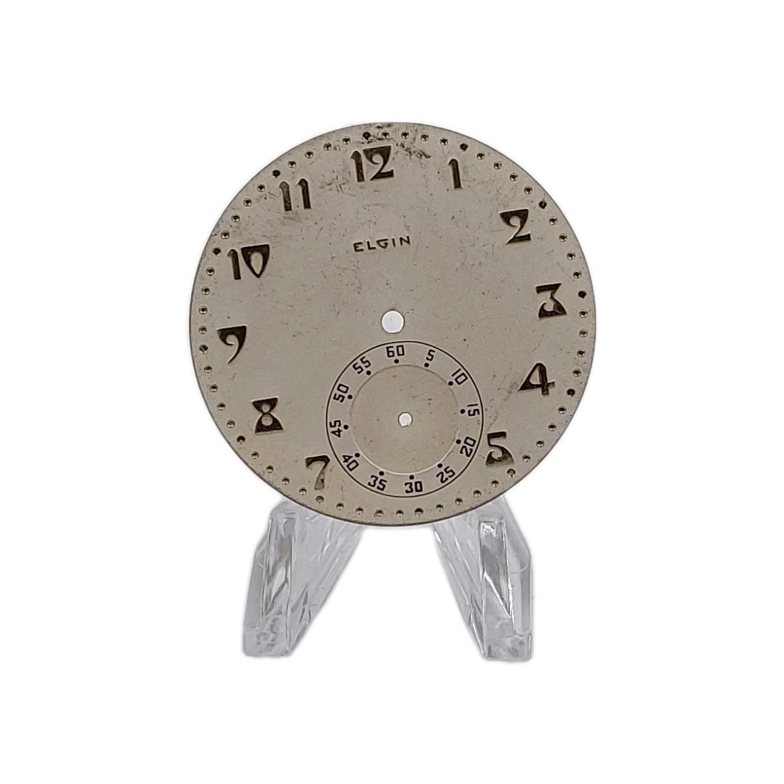 Elgin 39.5mm Sunk Metal No Feet Pocket Watch Dial Only 1952