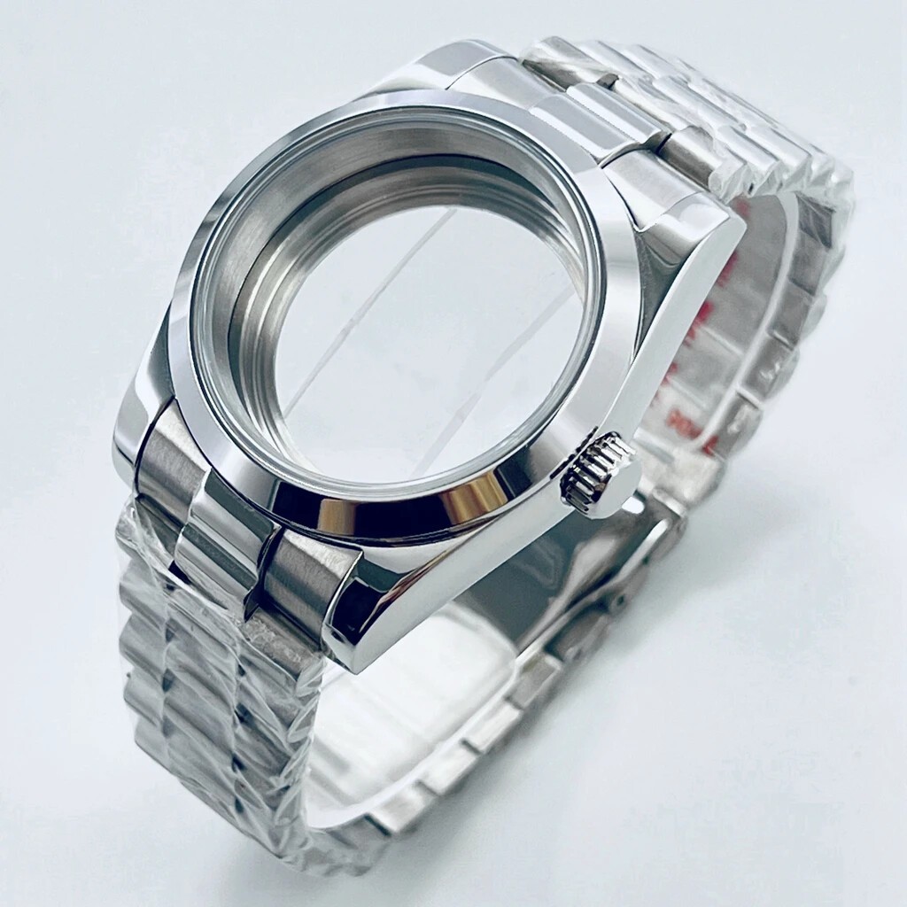 36mm 40mm Stainless Steel Watch Case+Strap Sapphire glass For NH34/35 Eta2824