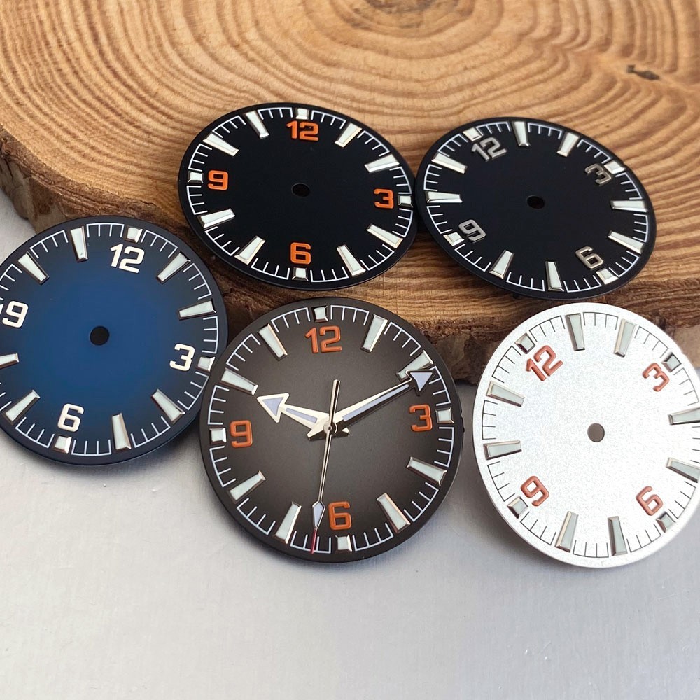 29mm Black Grey Orange Watch Dial fit NH35 NH36 Miyota8215 ETA 2824 PT5000 SW200