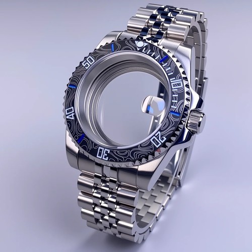 40mm Watch Case NH35 NH34 NH36 Sapphire Crystal Ceramic Bezel Stainless Steel