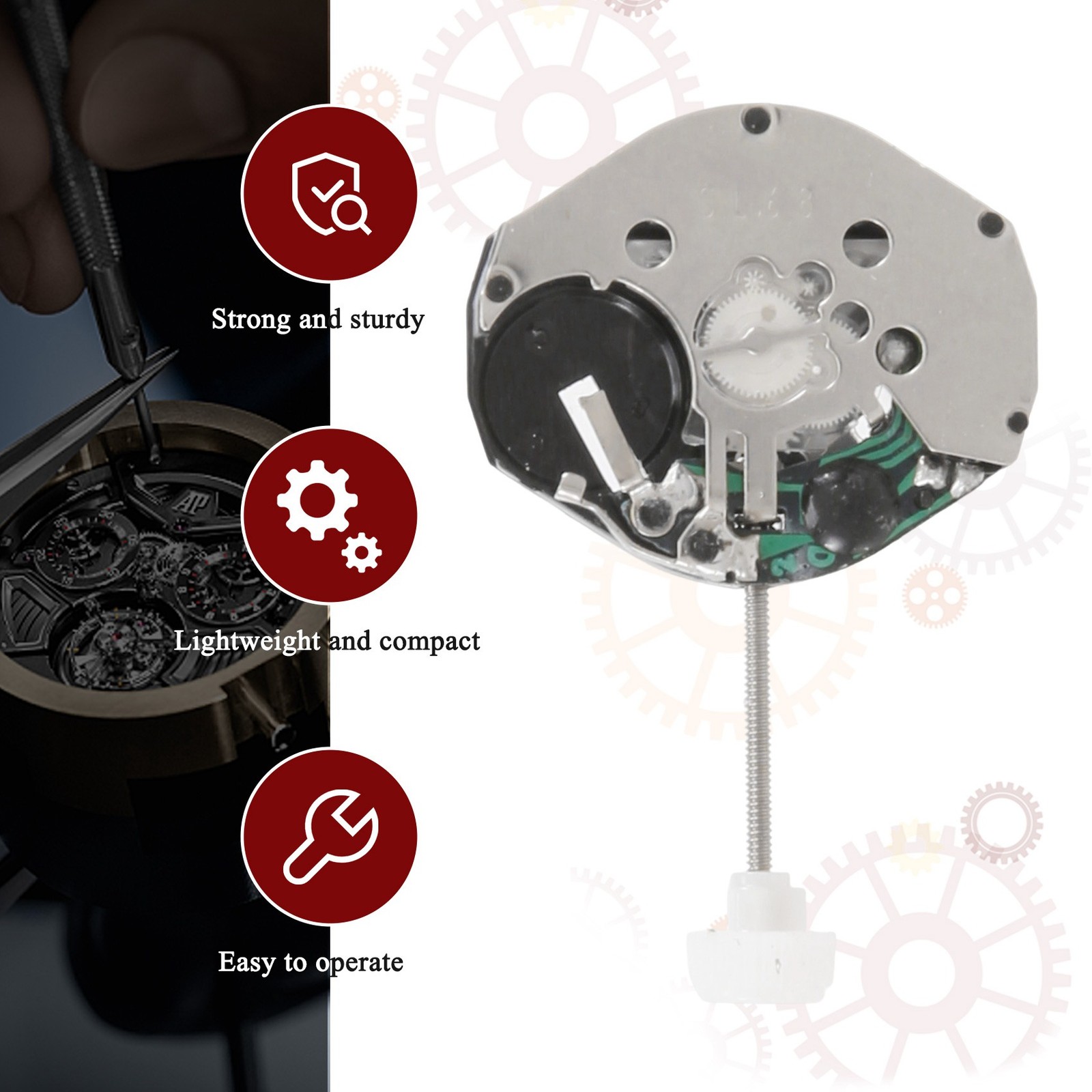Watch Movement, 5Pcs SL68 Quartz Watch Movement Accessories Repairing7319