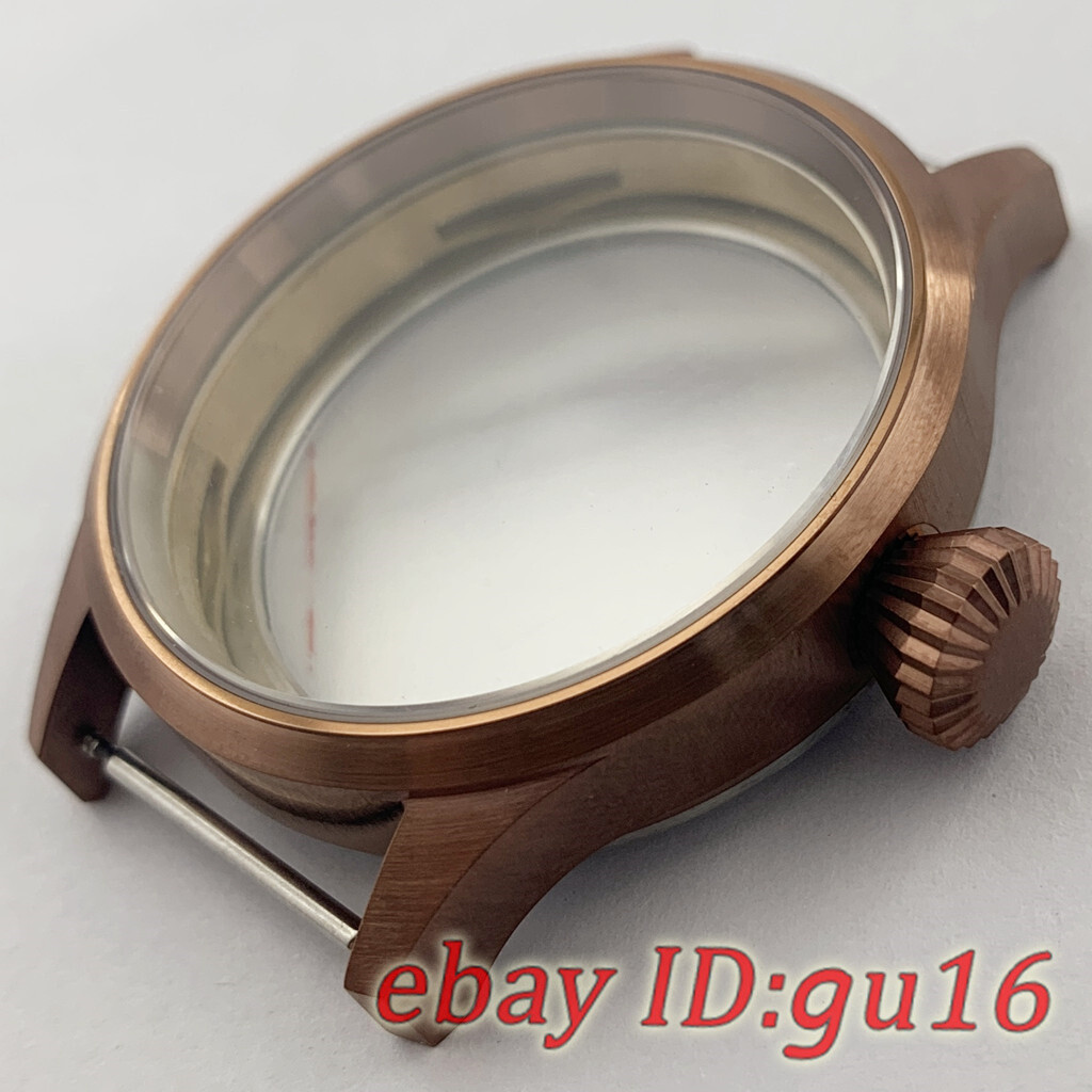 43mm Sapphire crystal watch case Fit ETA 6497/6498 seagull 3600 3620 Movement