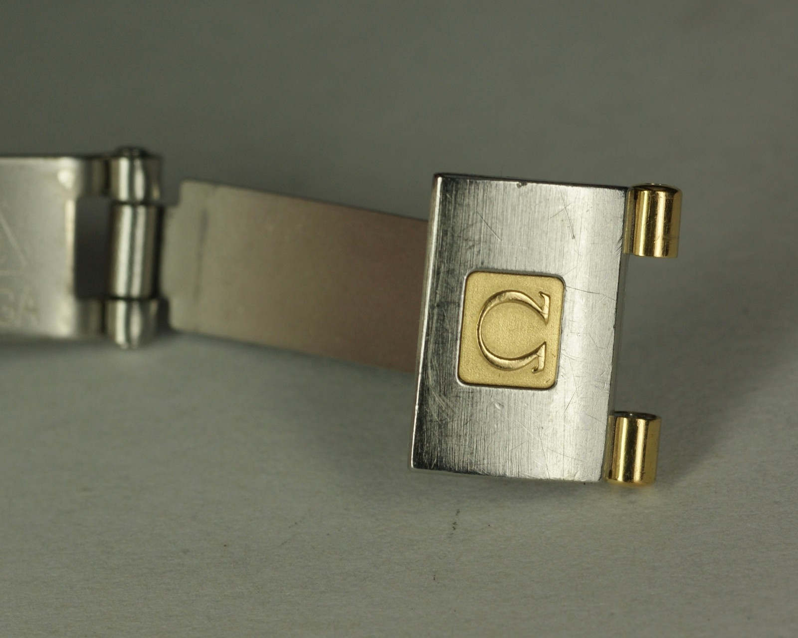 Genuine OMEGA 6553/865 Bracelet Band Buckle 18K Gold Stainless Steel Ladies 12mm