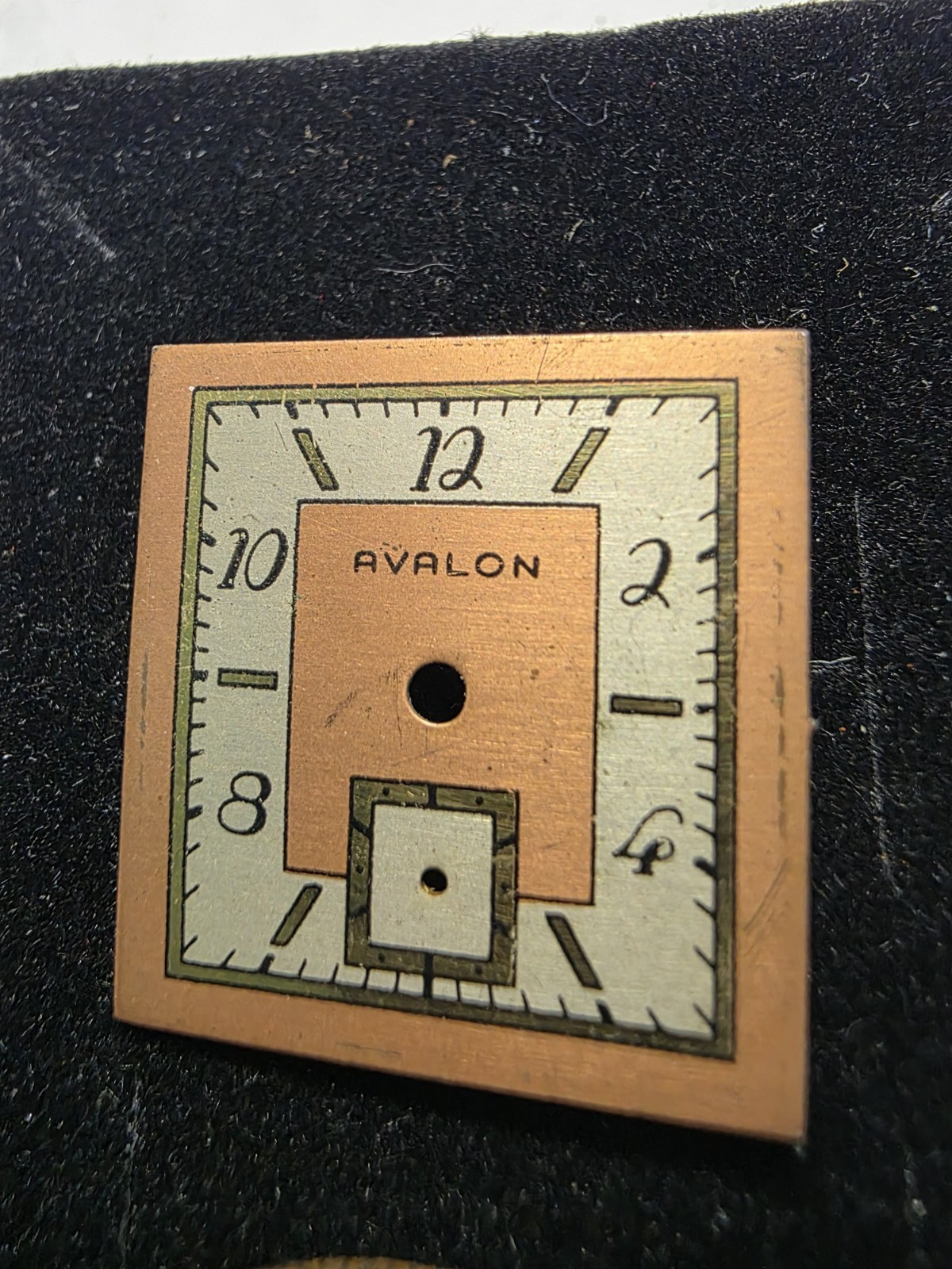 Vtg Avalon Art Deco Watch Dial 20.70×19.70mm (V19)