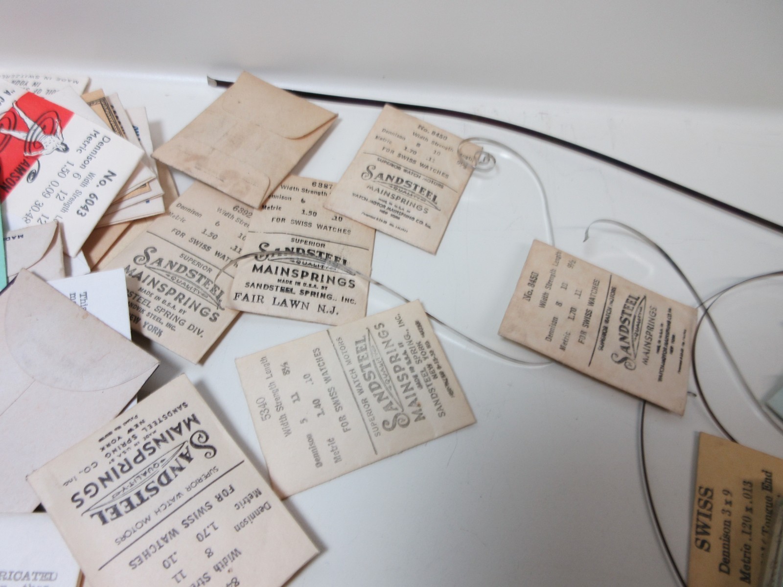 VINTAGE LOT OF 75 WATCH MAIN SPRINGS WATCHMAKER REPLACEMENT PARTS ASSORTED # 12