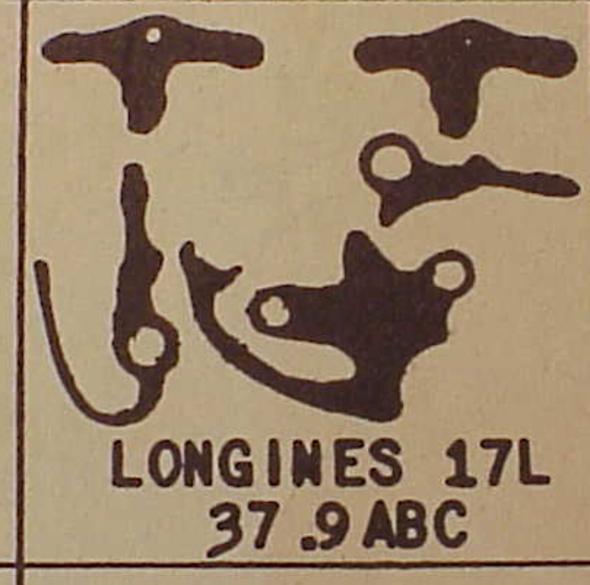 ORIGINAL PER PIECE VINTAGE LONGINES 17 Ligne CALIBER 37.9 ABC PARTS 550 GRADE