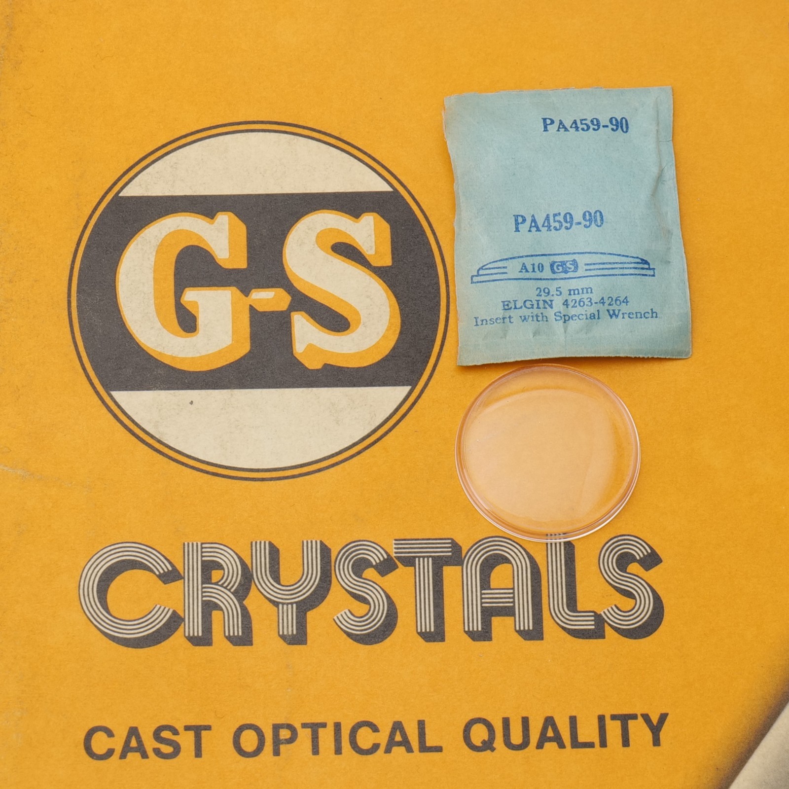 NOS GS Watch Crystal PA459-90 Elgin 4263-4264 29.5mm New Old Stock (PA1D19)
