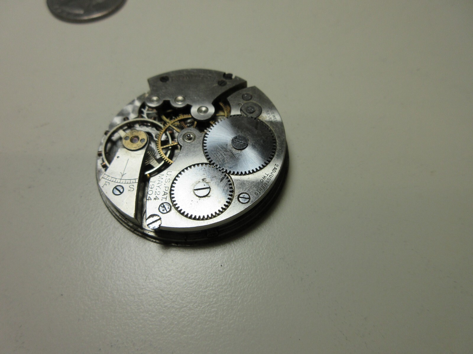 VINTAGE LOT ADMIRAL POCKET WATCH MOVEMENTS WATCHMAKER REPLACEMENT PARTS #32