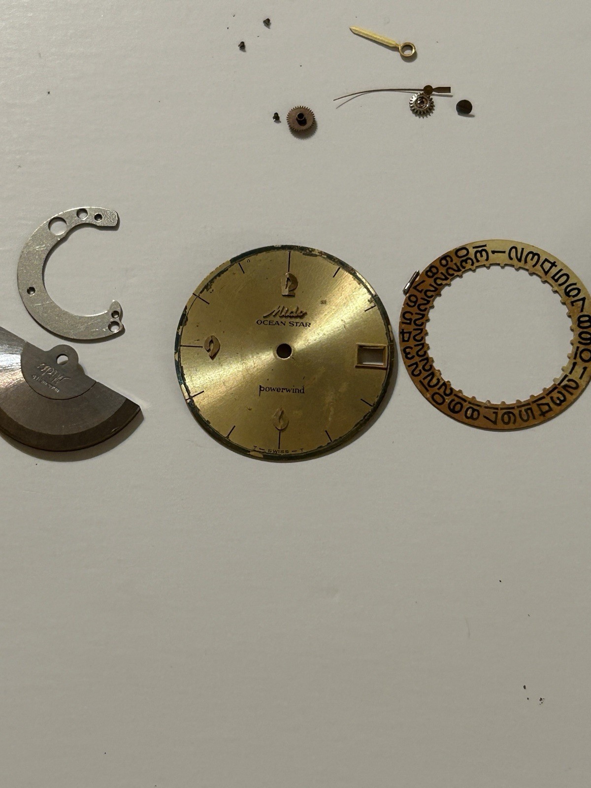 Vintage Mido Ocean Star Powerwind Automatic Watch Movement + Dial + Parts Repair
