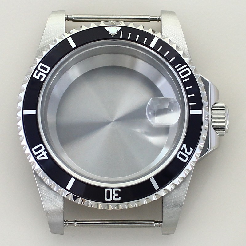 38MM Sapphire Glass Watch Case Ceramic Bezel Mod Parts Fit NH34A NH35 NH36