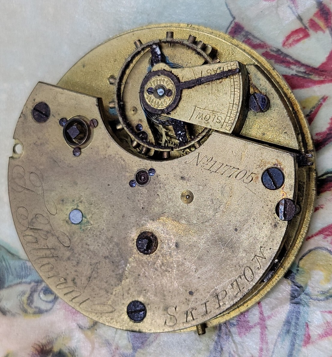 47mm Thomas Fattorini Chronometer Skipton Pocket Watch Movement As Is