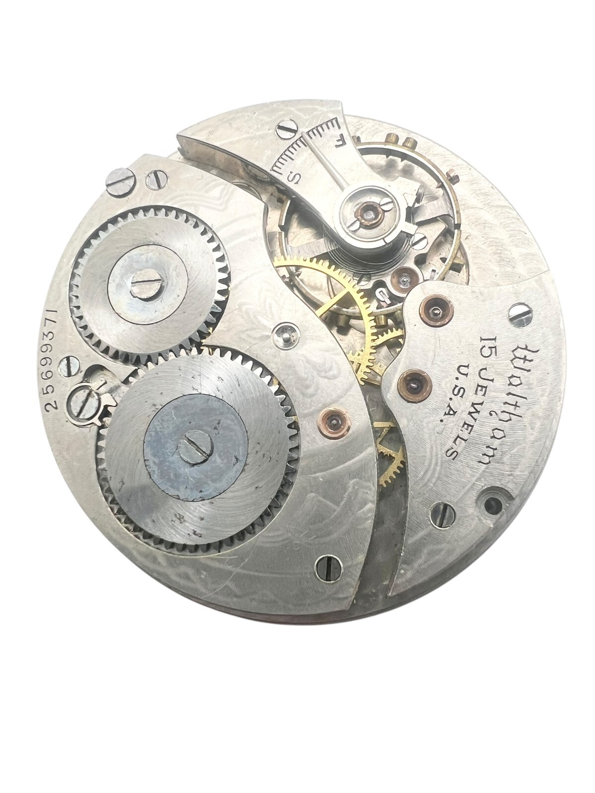 Antique 1926 12s 15j Waltham 220 Pocket Watch Movement