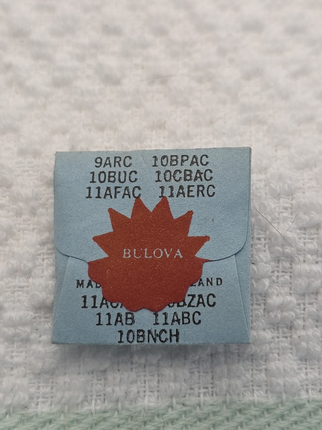 Bulova 1 Upper Shock Resistor Cap Jewel 10CSC #81B NOS