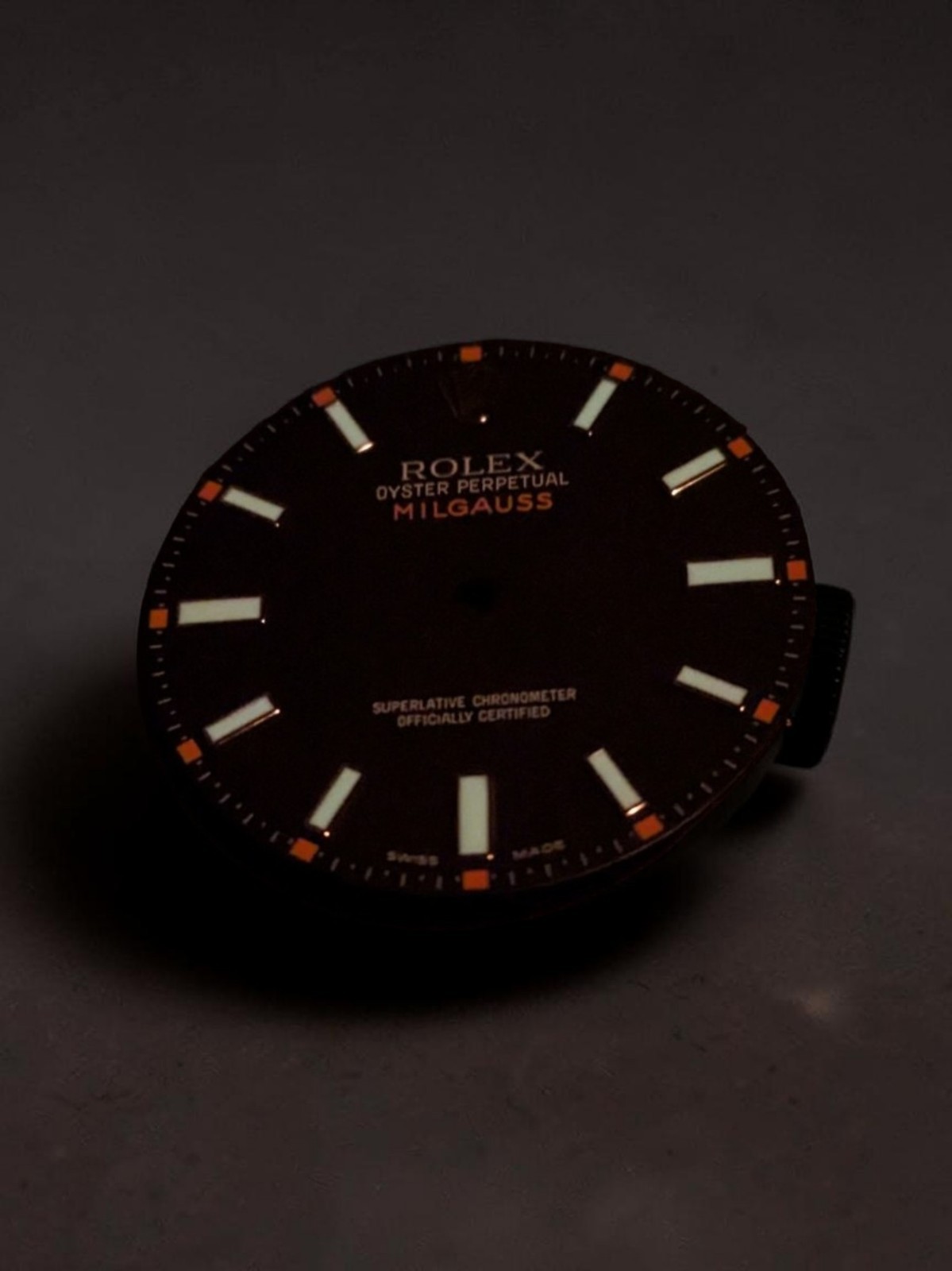 Genuine ROLEX Milgauss 116400 Gray Luminous Dial Hands Set 30.29mm