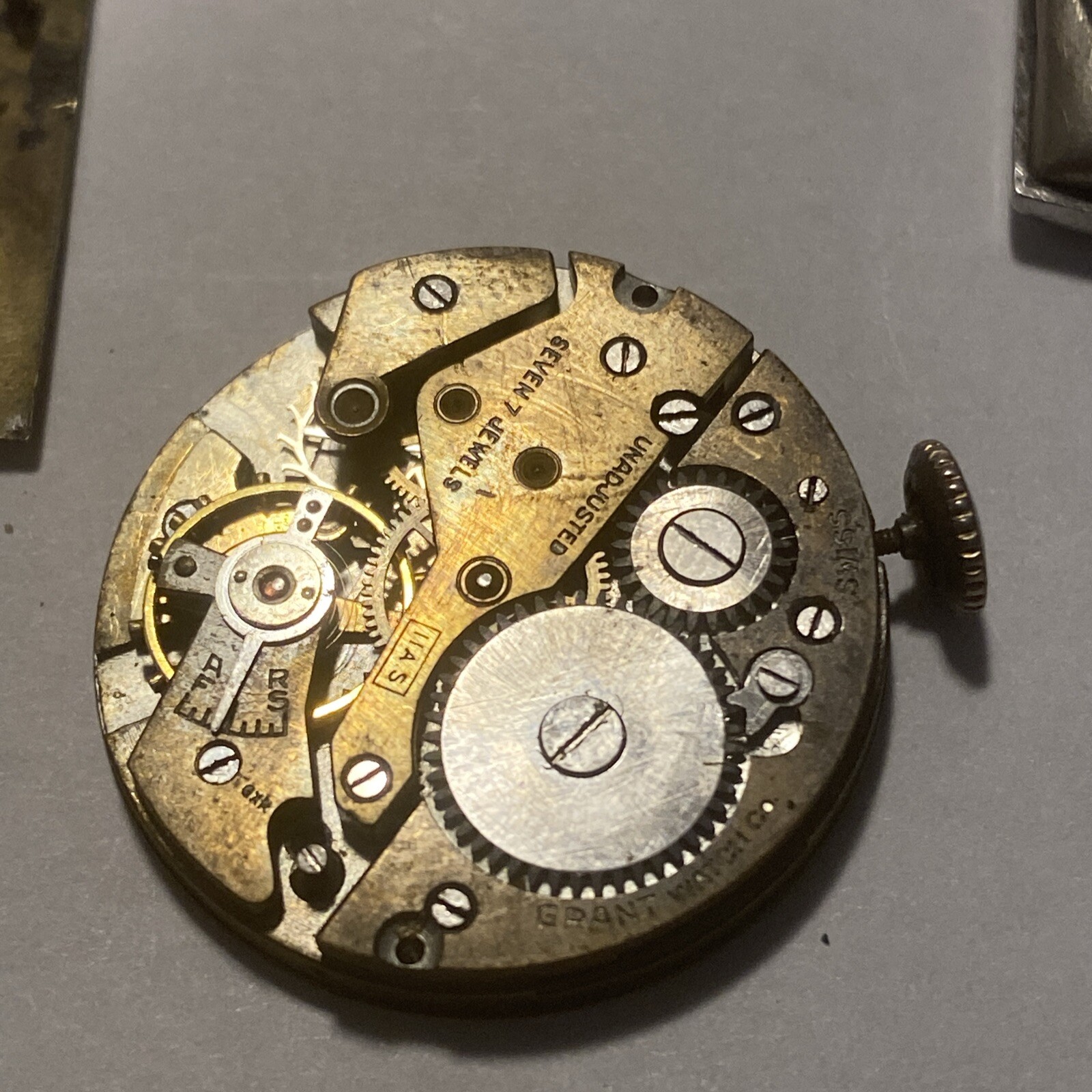 Grant Watch Co. Movement 7 Jewel Parts/Repair AS 1002 A Schild 1002 11 AS
