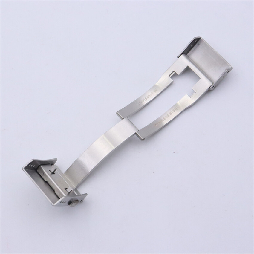 19MM Stainless Steel Folding Buckle Watch Silicone Strap Buckle Butterfly Buckle
