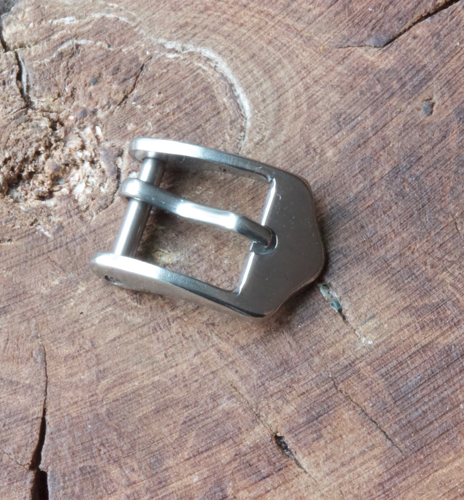 Rare Swiss Made vintage steel watch band buckle scarce 8mm opening size c. 1950s