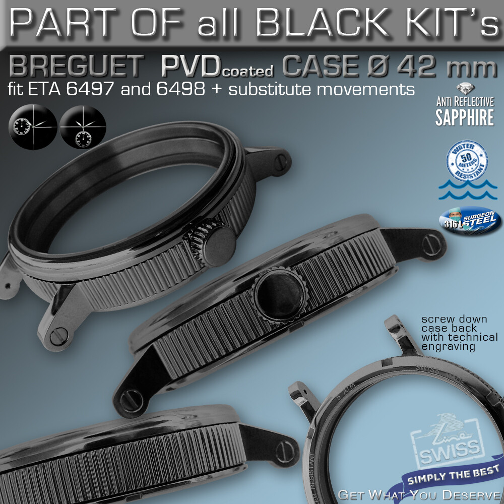 DO IT YOUR SELF KITS – BREGUET CASE style for ETA 6497, 6498, DB6, DB9 Ø 42 MM