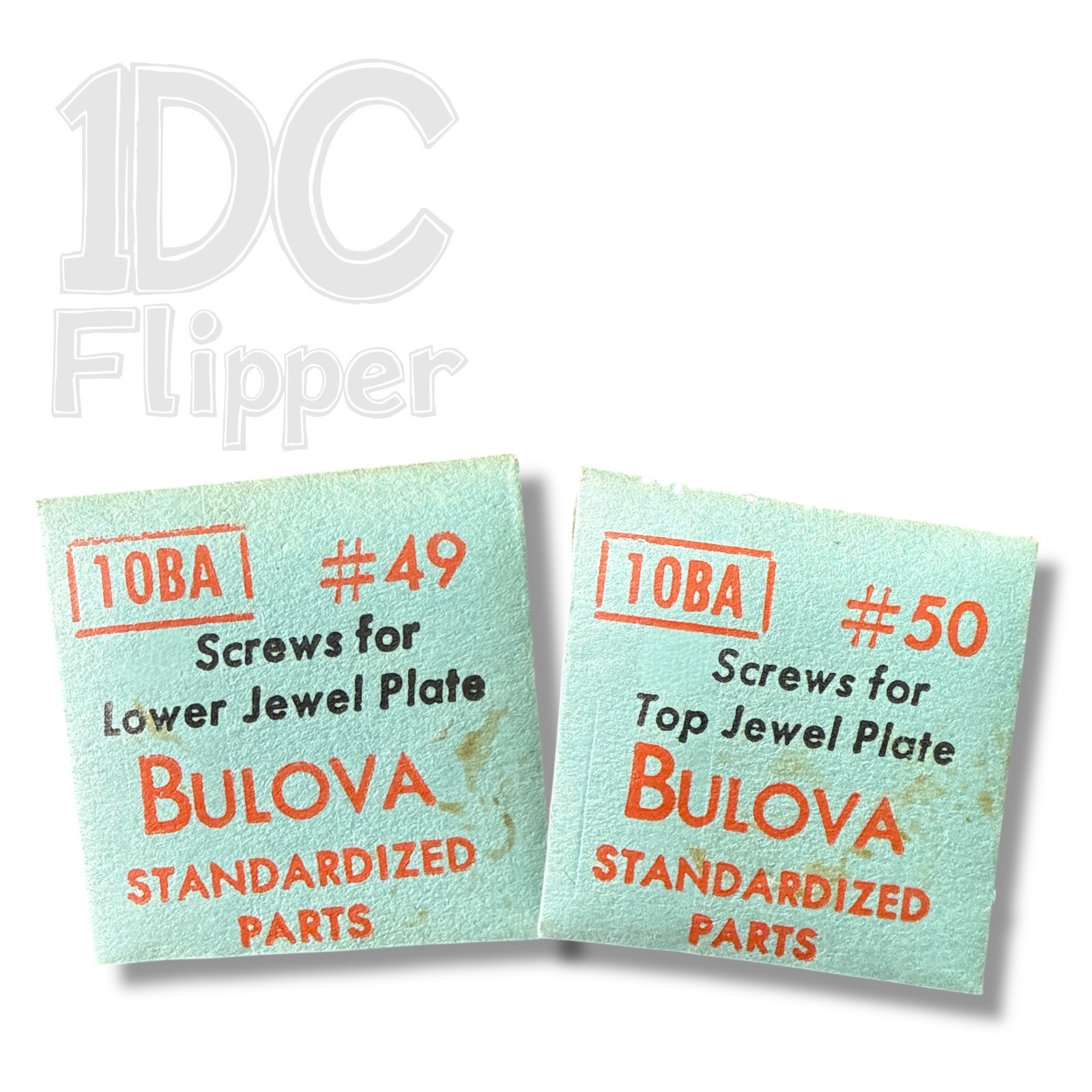 Bulova 10BA JEWEL PLATE SCREW SET #49/#50 5330/21 ETA 900 Fits Multiple Read!