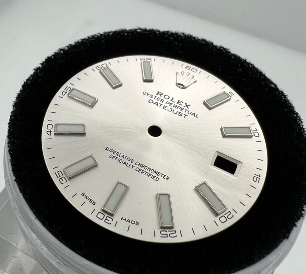 Genuine Rolex Datejust 41mm Dial Silver Big Index 116300 116334