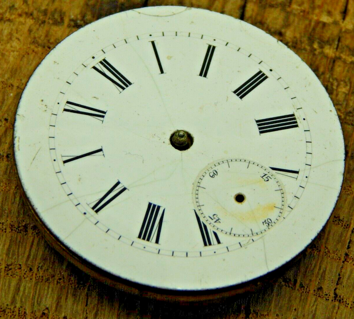 Antique Vintage Pocket watch movement unbranded 3/4 plate 44.2mm 20L