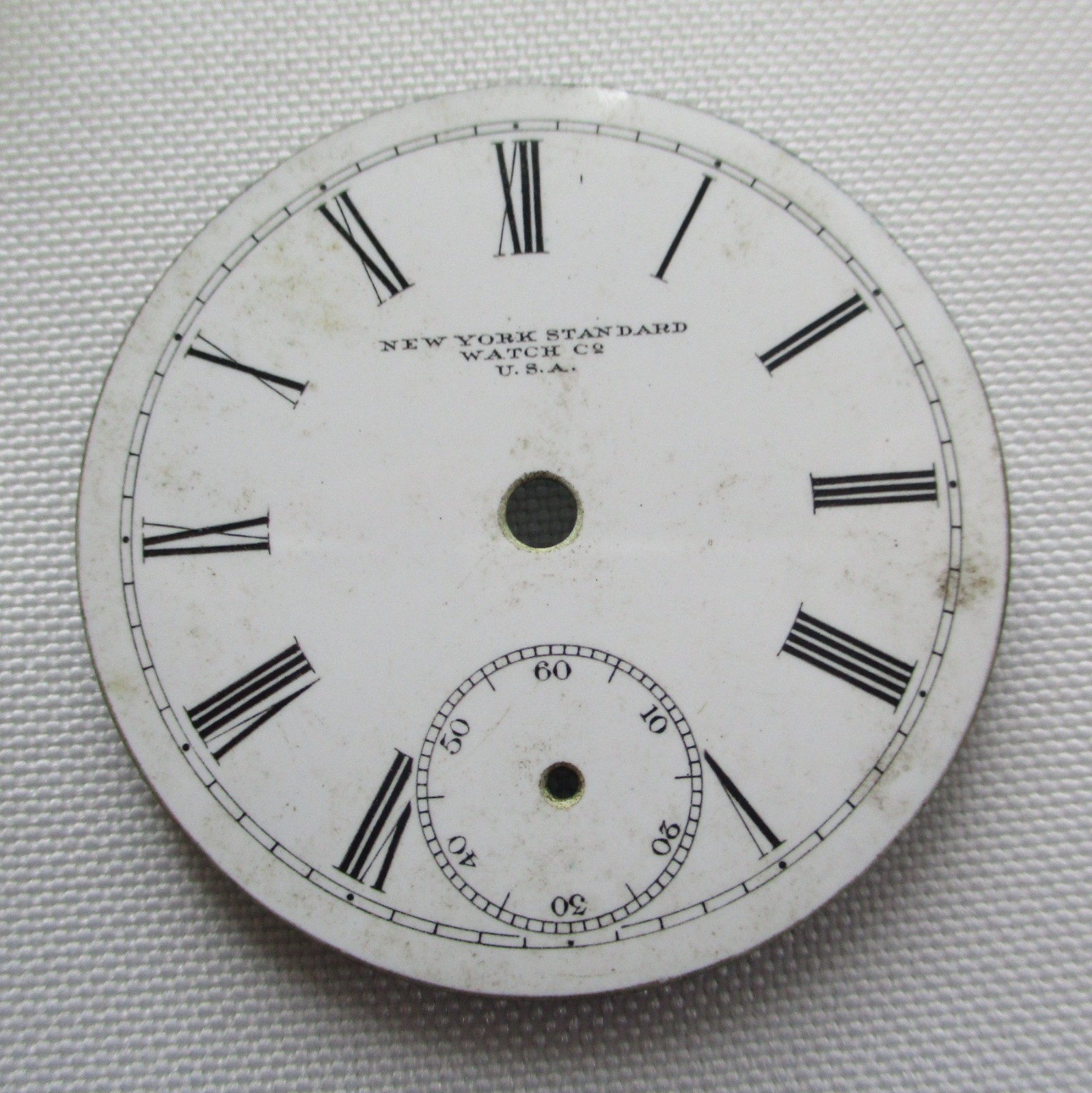 Vintage New York Standard Watch Co. U. S. A. Pocket Watch Dial 45 mm