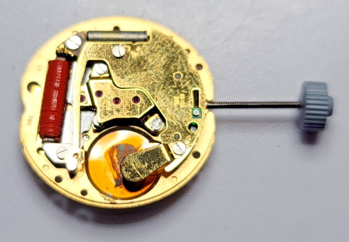 Ronda 785 Swiss Quartz Movement w/ Stem & Crown Date Caliber Parts – F21