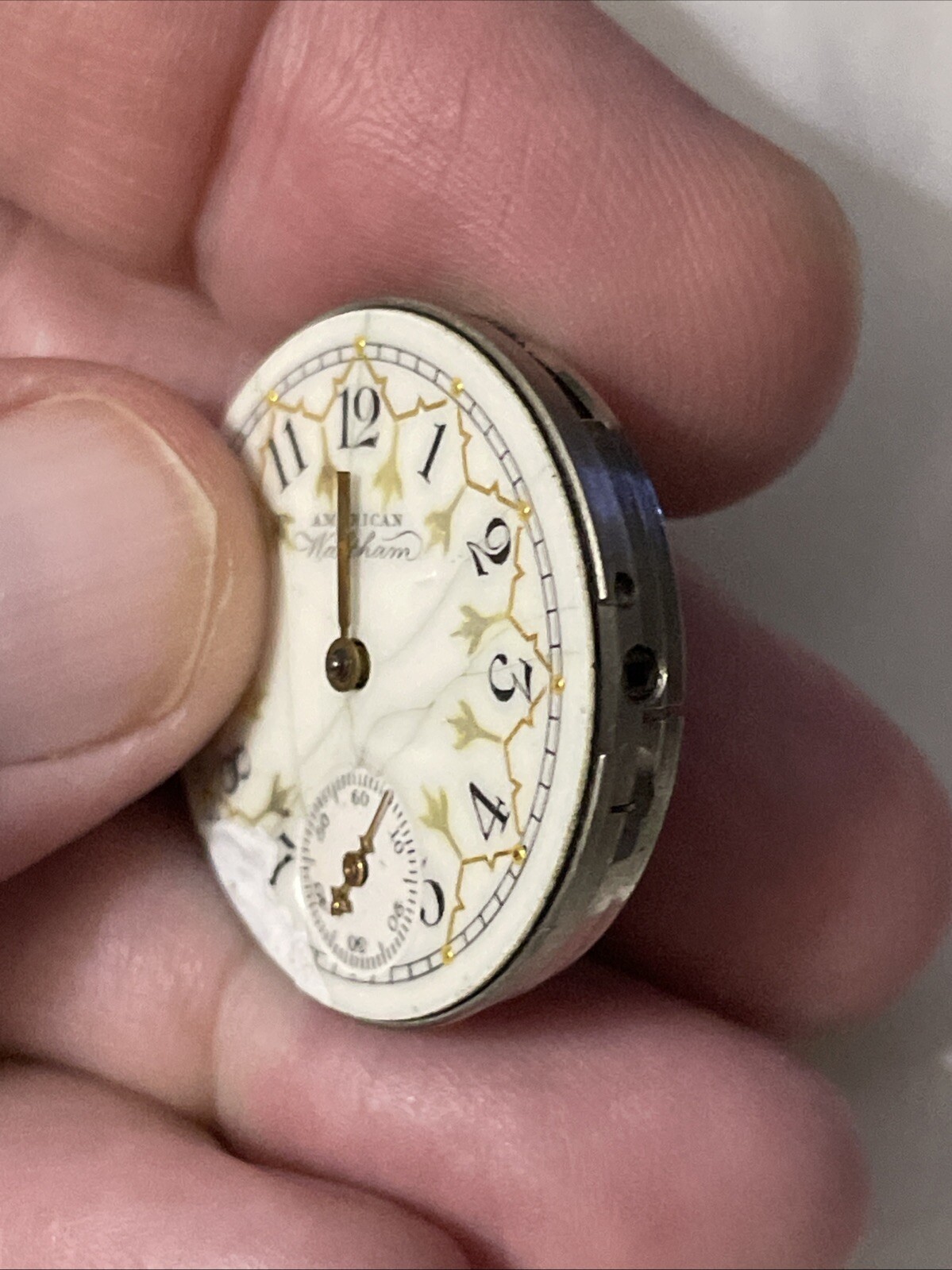Waltham Pocket Watch Movement Grade Seaside Model 1891 0s 7j For Parts Or Repa