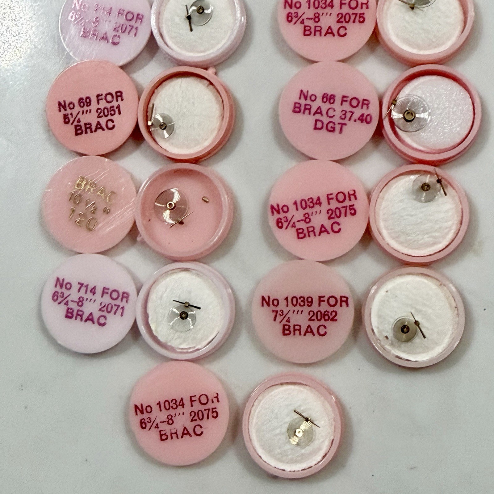 NOS! Lot Of 11 Hairspring Watchmakers BRAC Various Sizes!