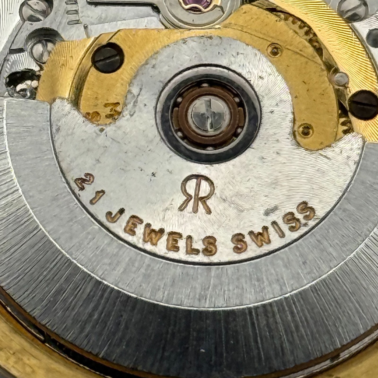 MSR S76/28 Watch Movement Garrard Date 21 Jewels Automatic Vintage Parts 30.4mm