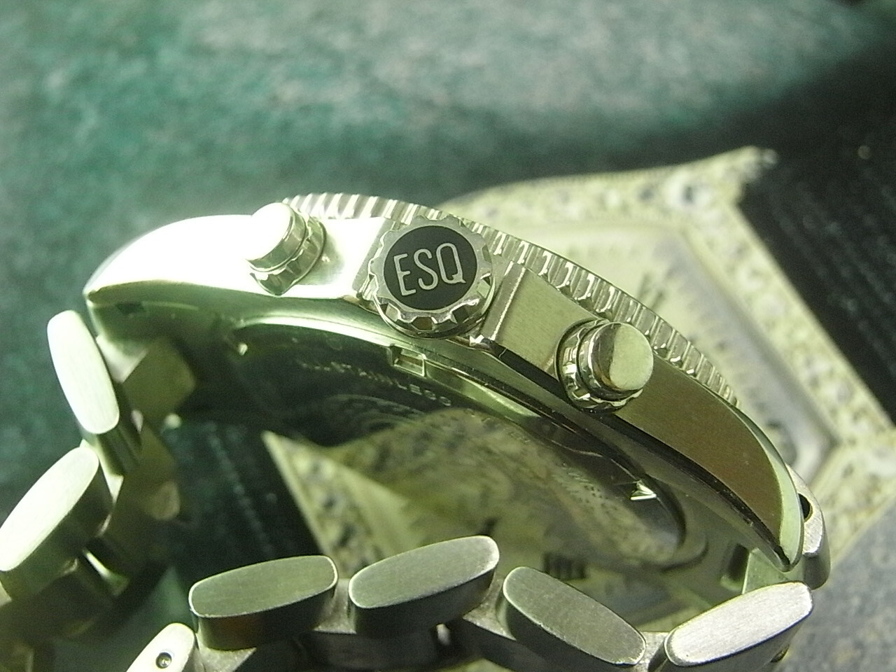 Defective NOS 40MM ESQ BY MOVADO DIVER CASE WITH 22MM SS WATCH BAND BRACELET