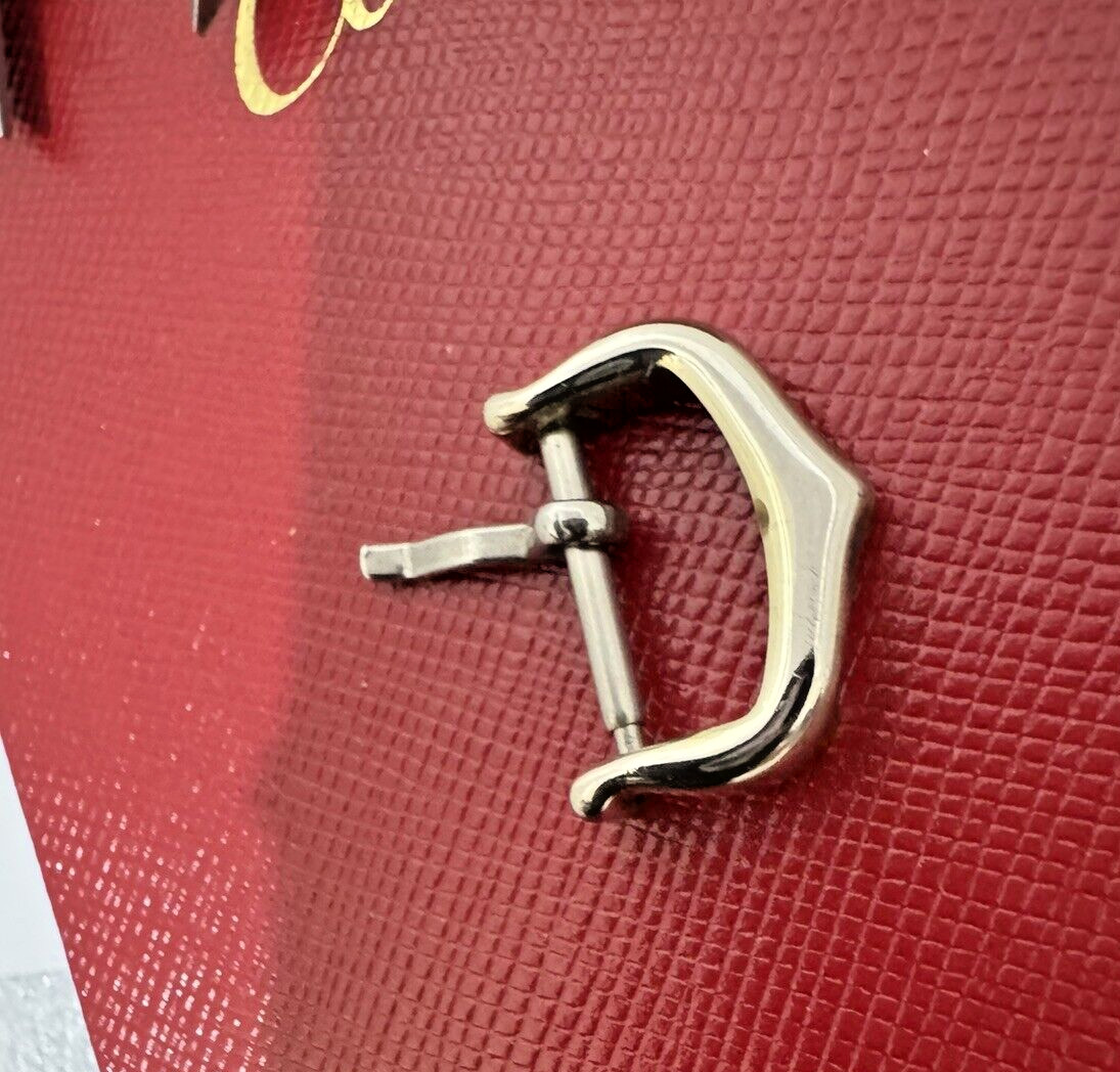 CARTIER MUST Watch VERMEIL SILVER TONE 14+ mm Pin Buckle Clasp Swiss Made