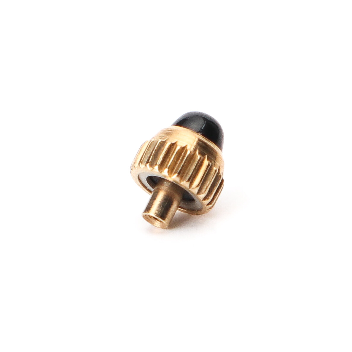 Vintage Yellow Crown with BLACK STONES T10 Watchmakers Parts 4.4mm x 3.8mm