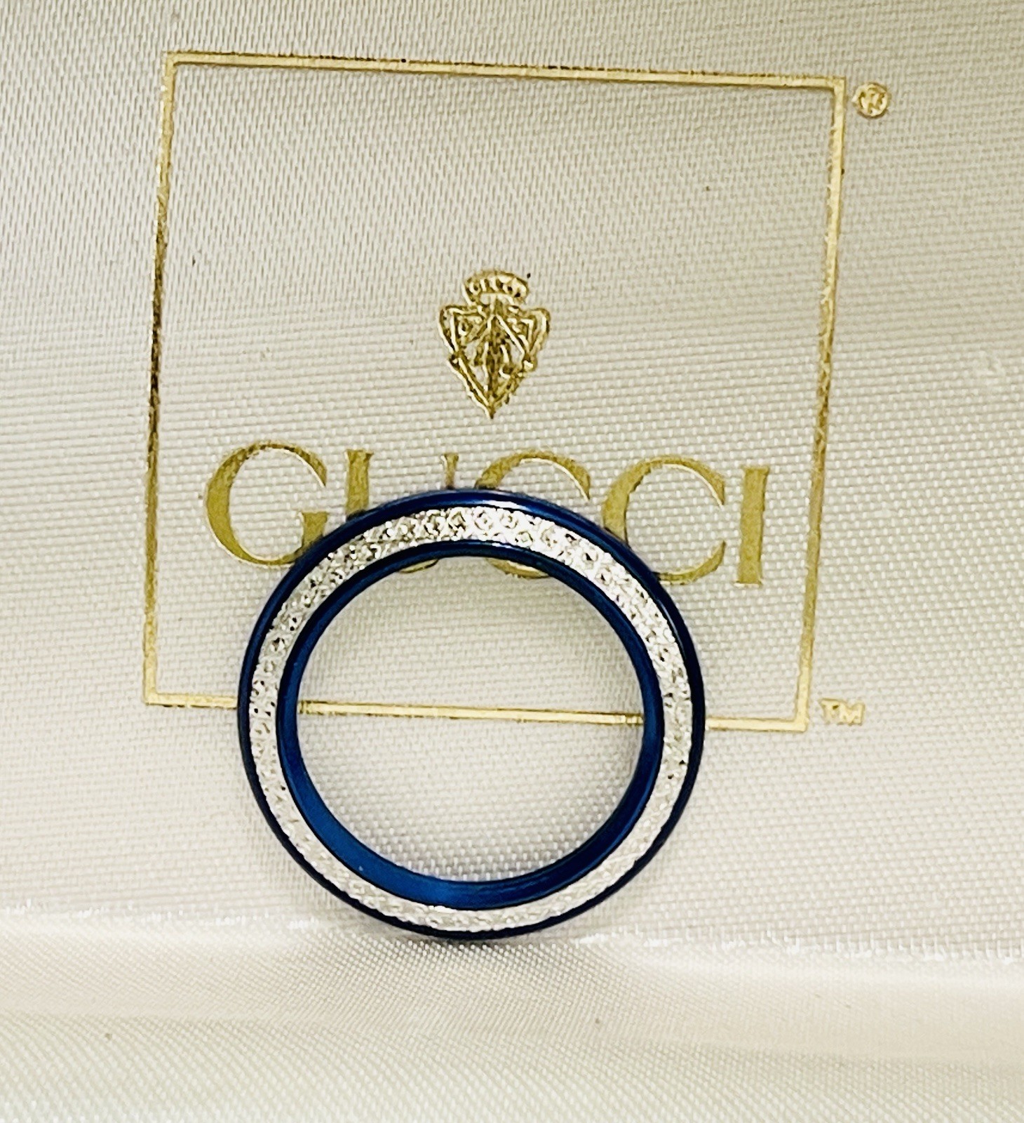 BLUE DIAMOND CUT GUCCI BEZEL FOR VINTAGE GUCCI BEZEL WATCH 1100L 1200L 11/12.2