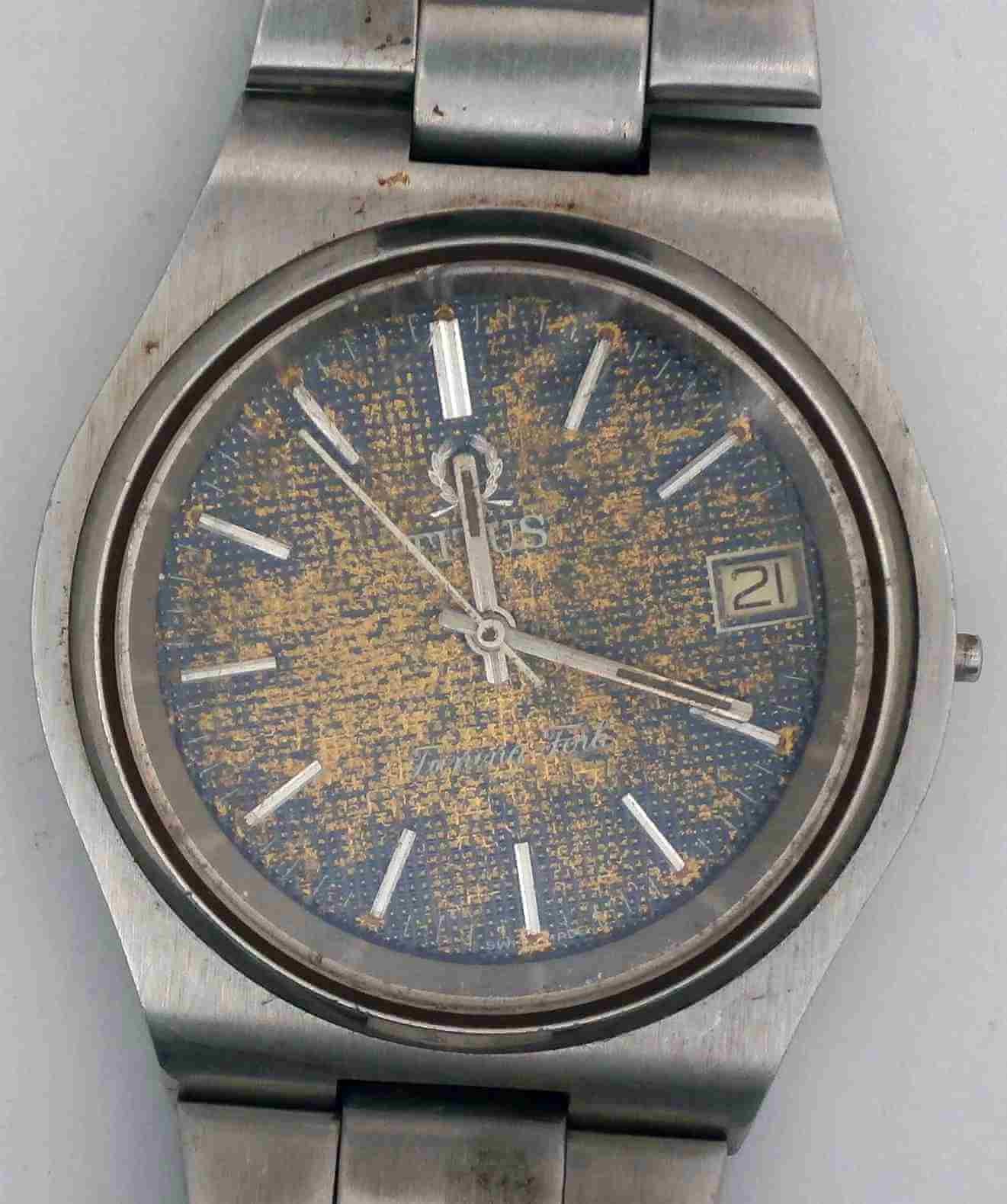 Vintage TITUS Tuning Fork Steel Wristwatch. Ref: 9308. Cal: 9162. For Repairs