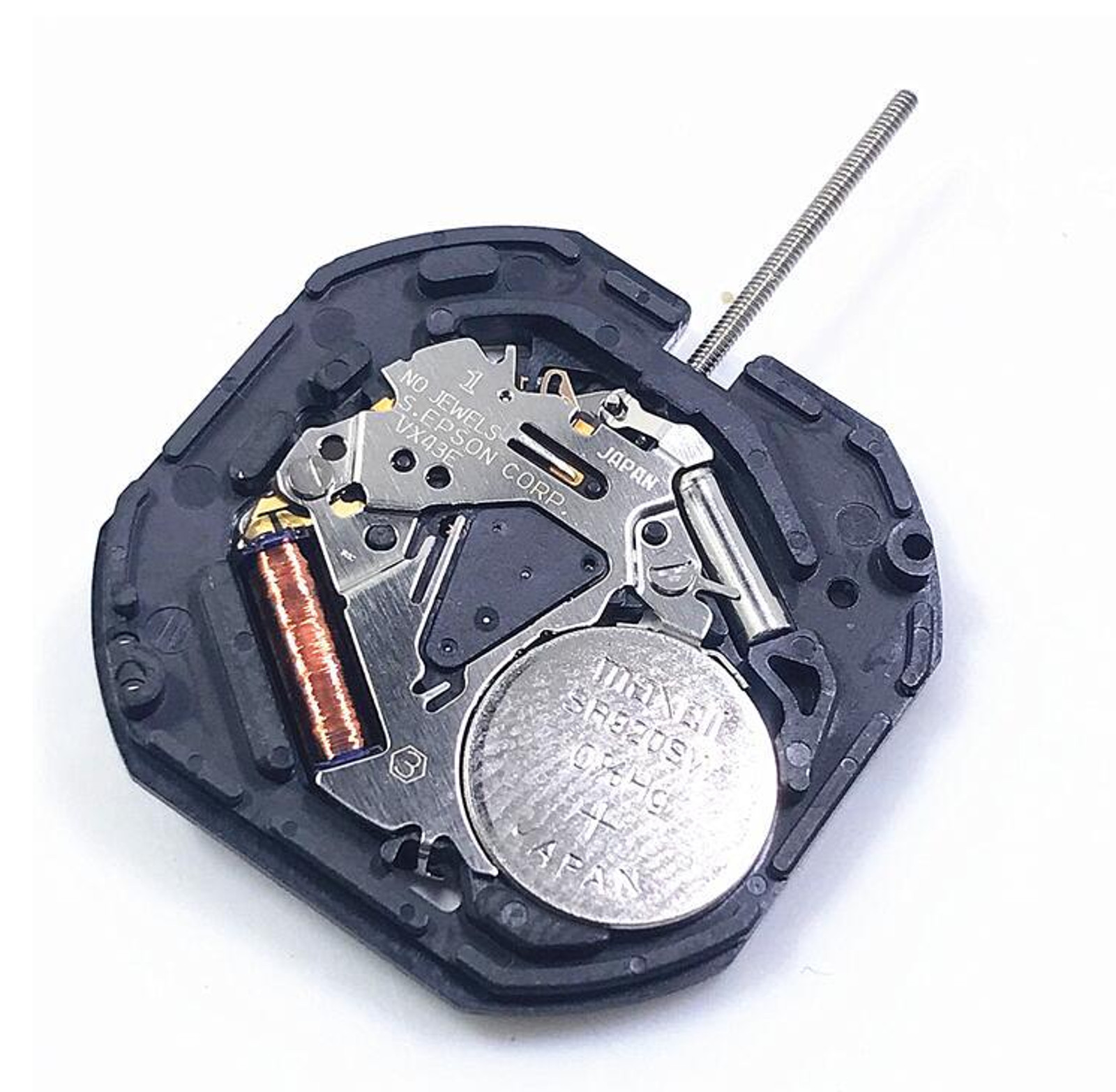 Quartz Watch Movement With Stem & Battery For Seiko 7N43A V343 V348 V743 Y143