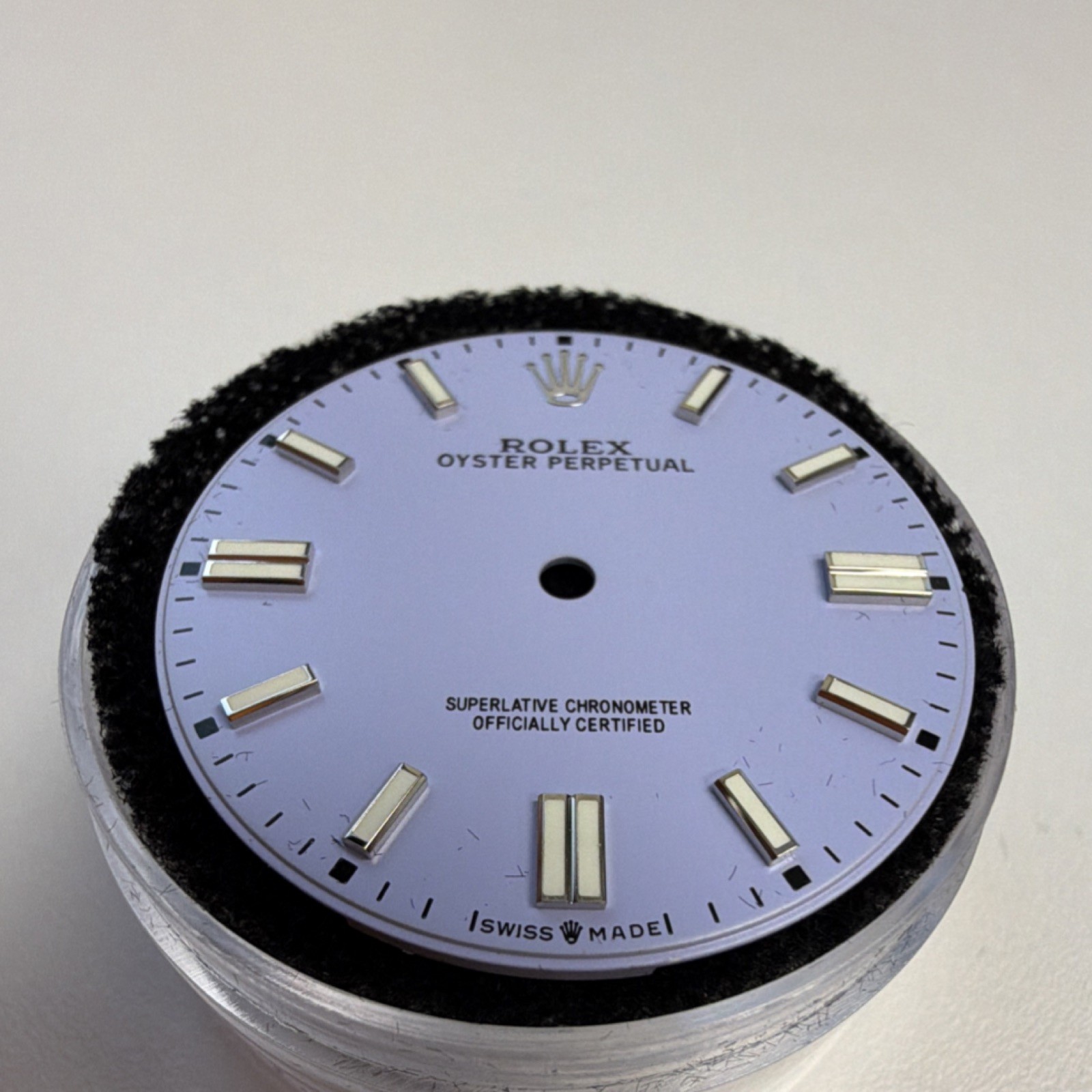 Rolex custom lavender dial for Oyster Perpetual model 126000 36mm