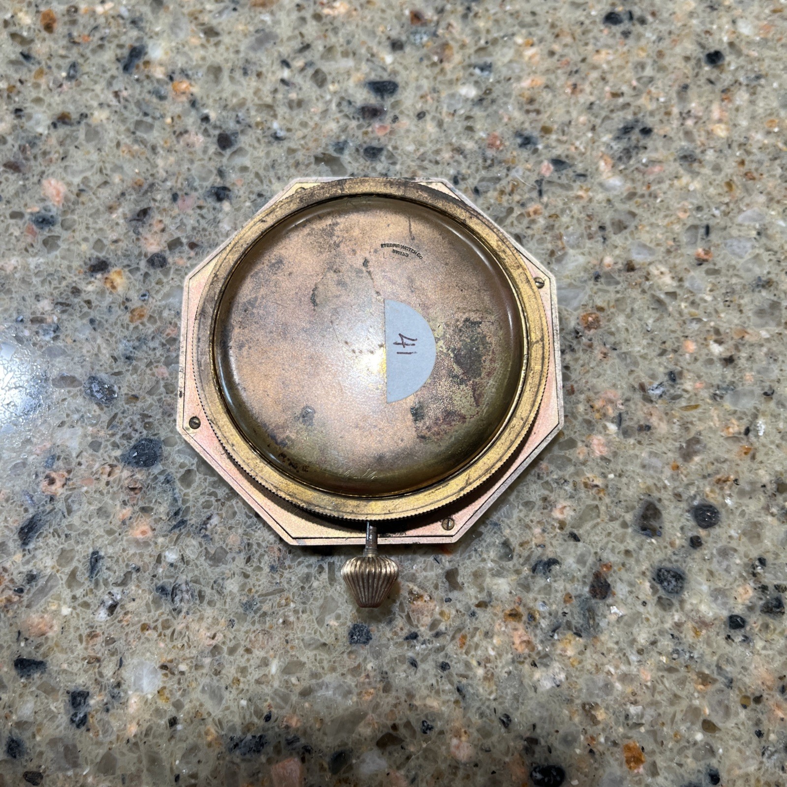 Vintage 1934 Eterna Swiss 8-day 15 Jewel 3 Adjustment Art Deco Clock